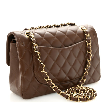 Chanel Lambskin Quilted Small Double Flap Brown 3 of 10