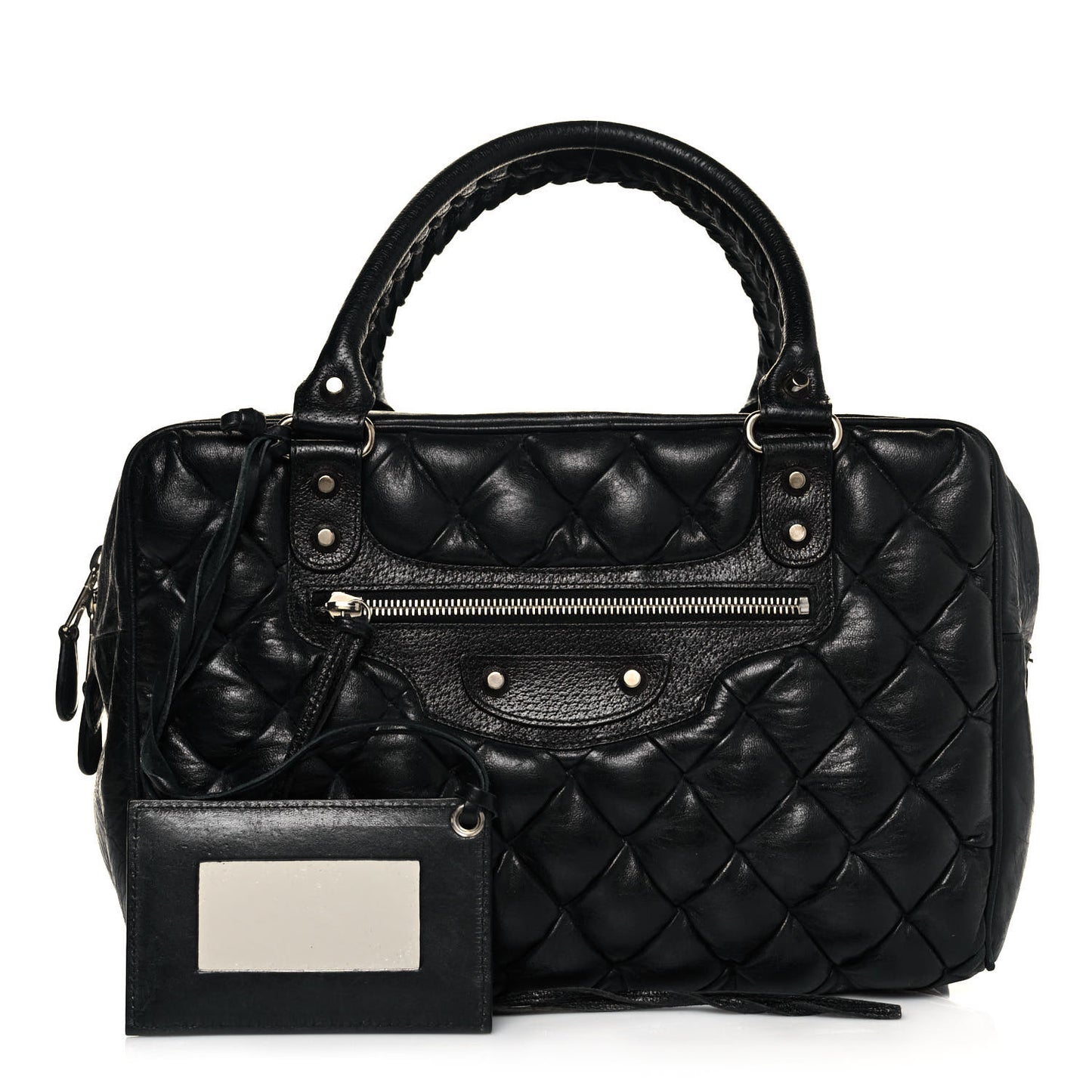 Chevre Quilted Matelasse MM Black
