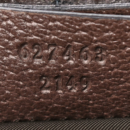 Gucci GG Supreme Monogram Textured Calfskin Web Ophidia Vanity Cosmetic Case Beige Ebony New Acero 7 of 10