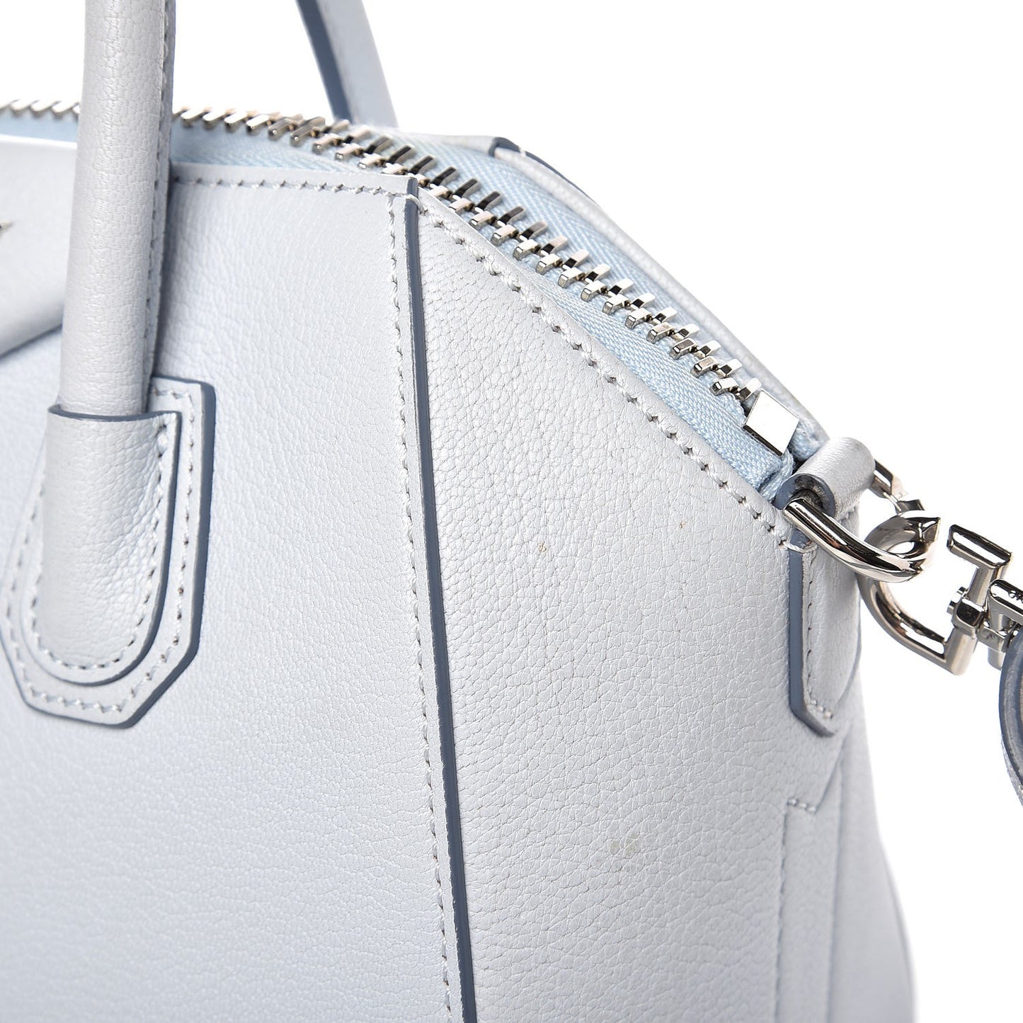 Sugar Goatskin Mini Antigona Baby Blue
