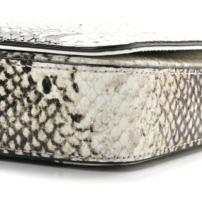 Jimmy Choo Elaphe Snakeskin Printed Wallet on Chain Light Stone 8 of 8