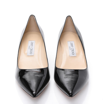 Jimmy Choo Patent Aza Pumps 39.5 Black 2 of 10
