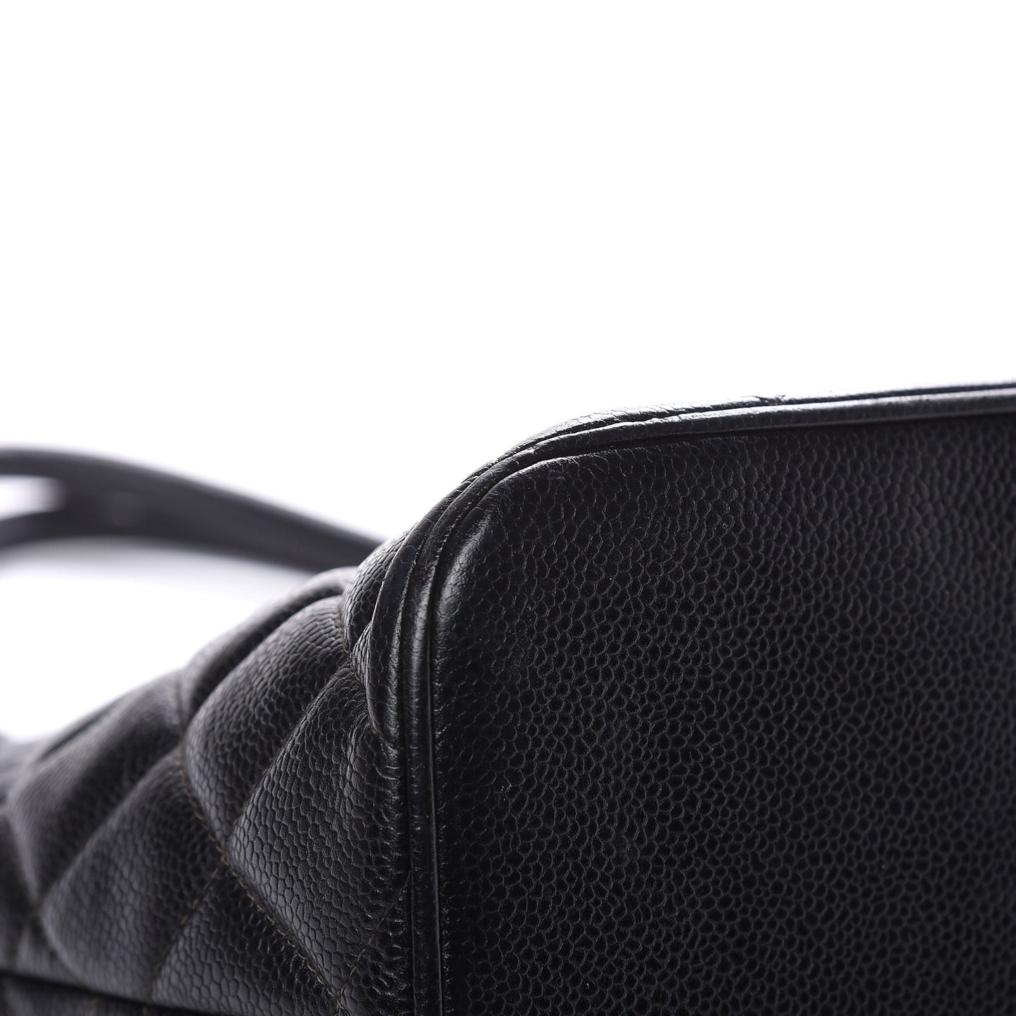 Caviar Quilted Medallion Tote Black