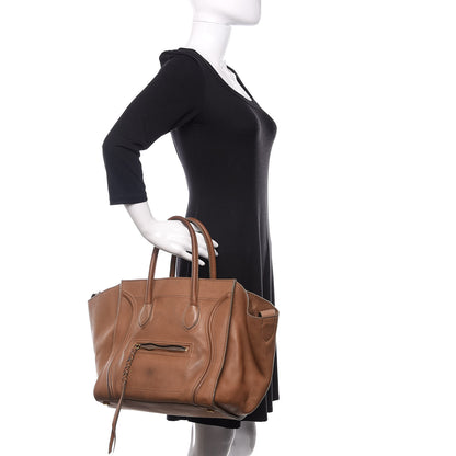 Celine Supple Calfskin Medium Phantom Luggage Taupe 2 of 23