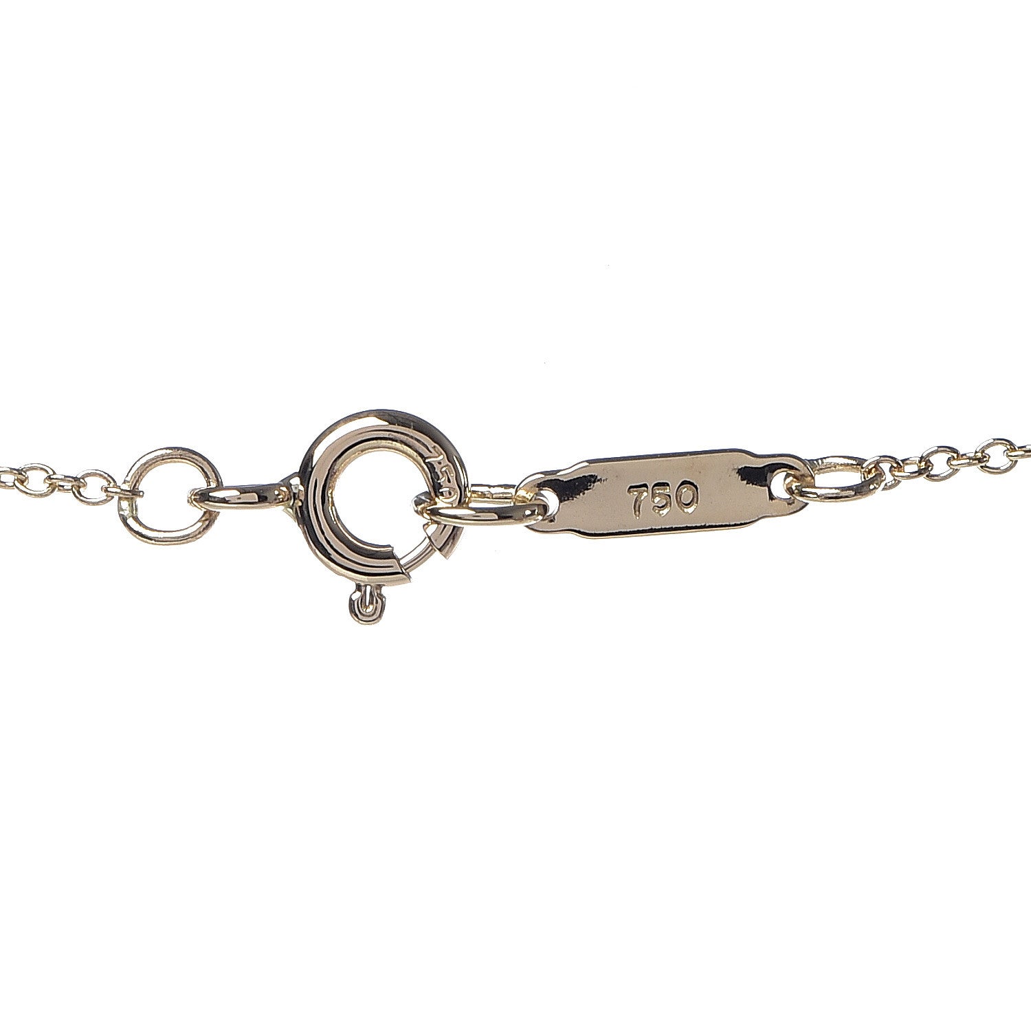 Tiffany 18K Yellow Gold Metro Oval Pendant Necklace 6 of 7
