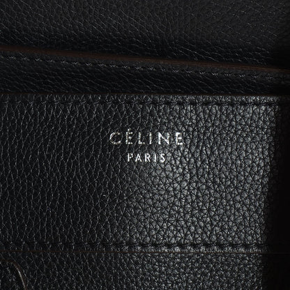 Celine Drummed Calfskin Mini Luggage Black 6 of 9
