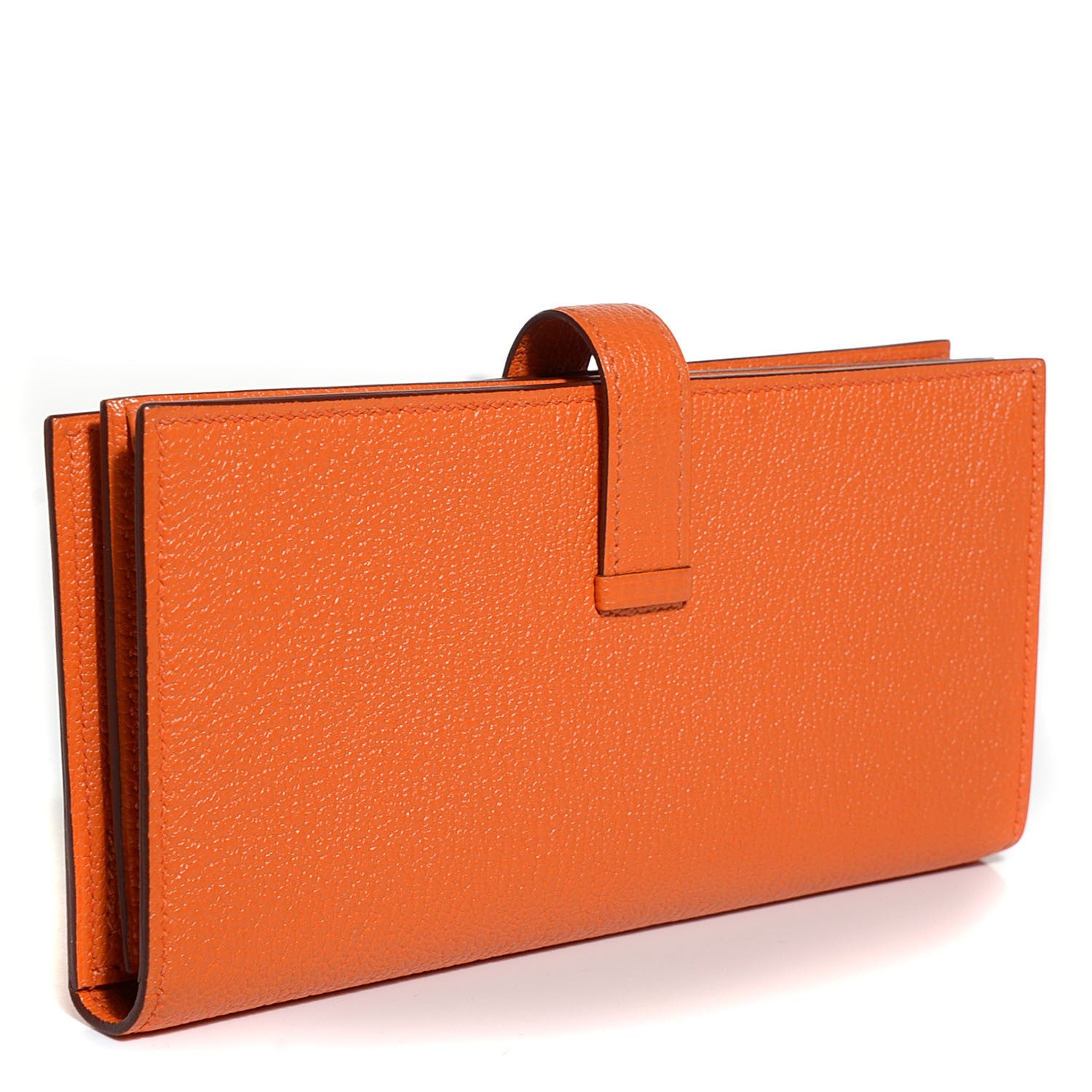 Hermes Chevre Mysore Bearn Wallet Orange 3 of 12