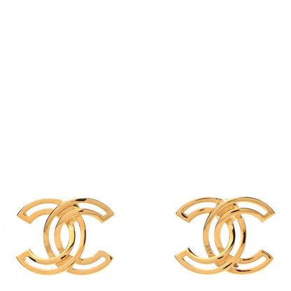Chanel Metal Obazine CC Earrings Gold 1 of 4