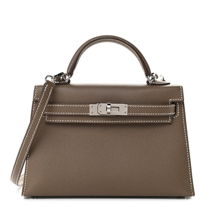Hermes Epsom Mini Kelly Sellier 20 Etoupe 1 of 9