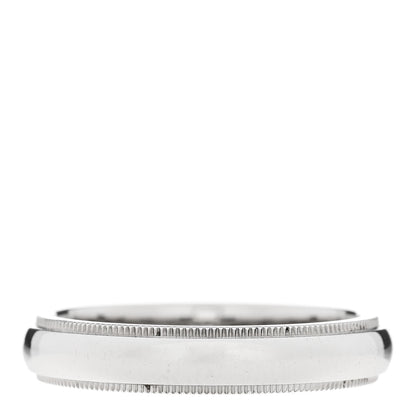 Tiffany Platinum 4mm Together Milgrain Wedding Band Ring 59 8.75 1 of 4