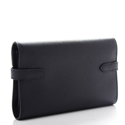 Hermes Epsom Medium Kelly Wallet Black 3 of 8