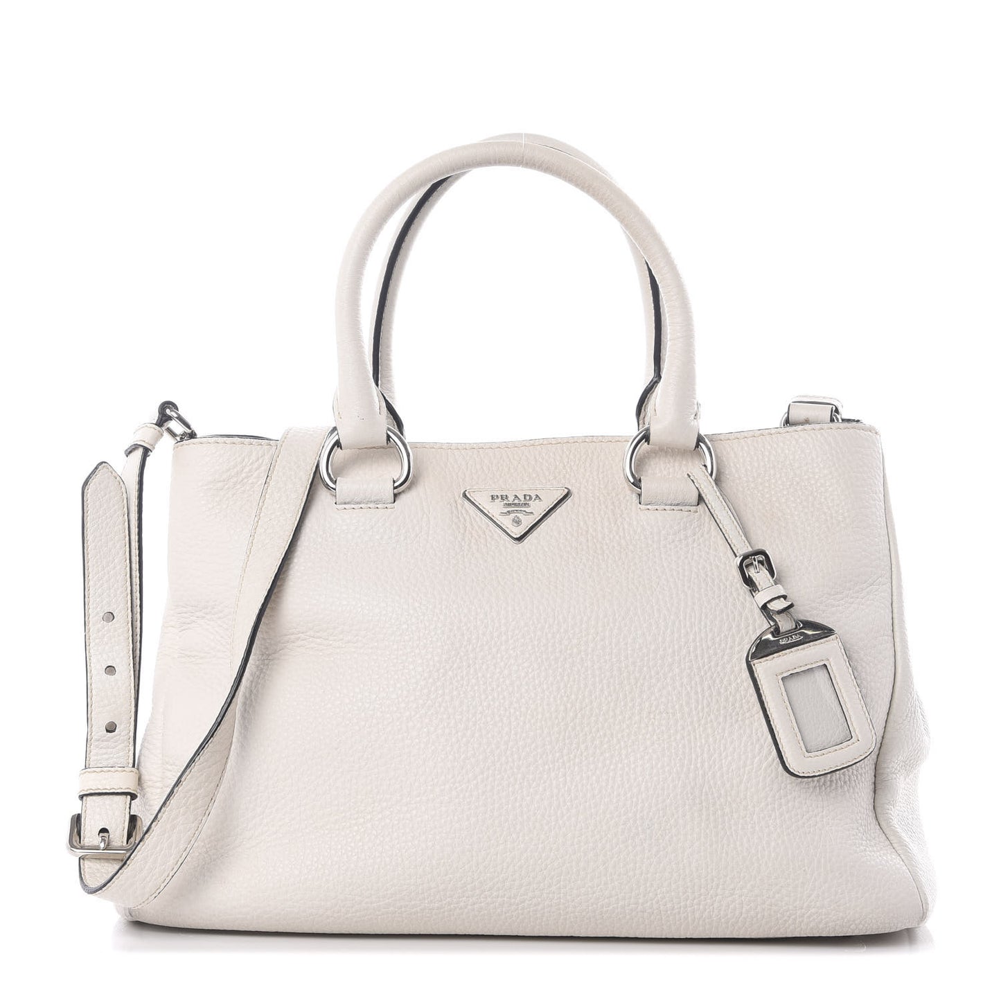 Vitello Daino Top Handle Tote Bianco
