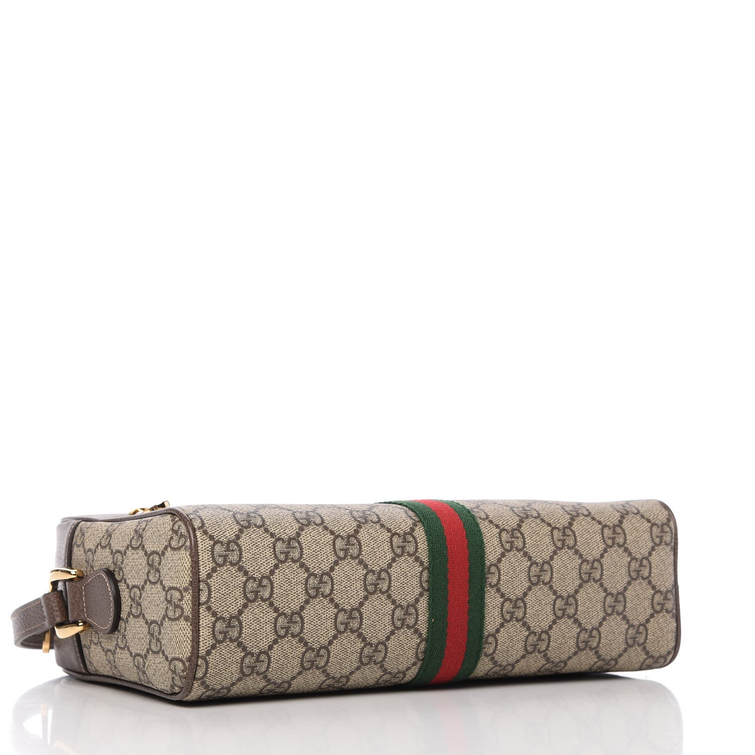 Gucci GG Supreme Monogram Web Small Ophidia Shoulder Bag Brown 4 of 10