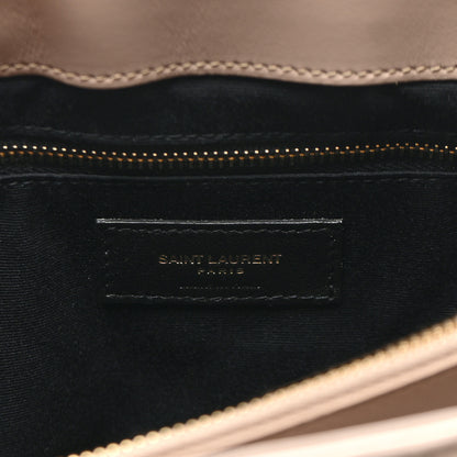 Saint Laurent Calfskin Y Quilted Monogram Medium Loulou Chain Satchel Light Natural 7 of 11
