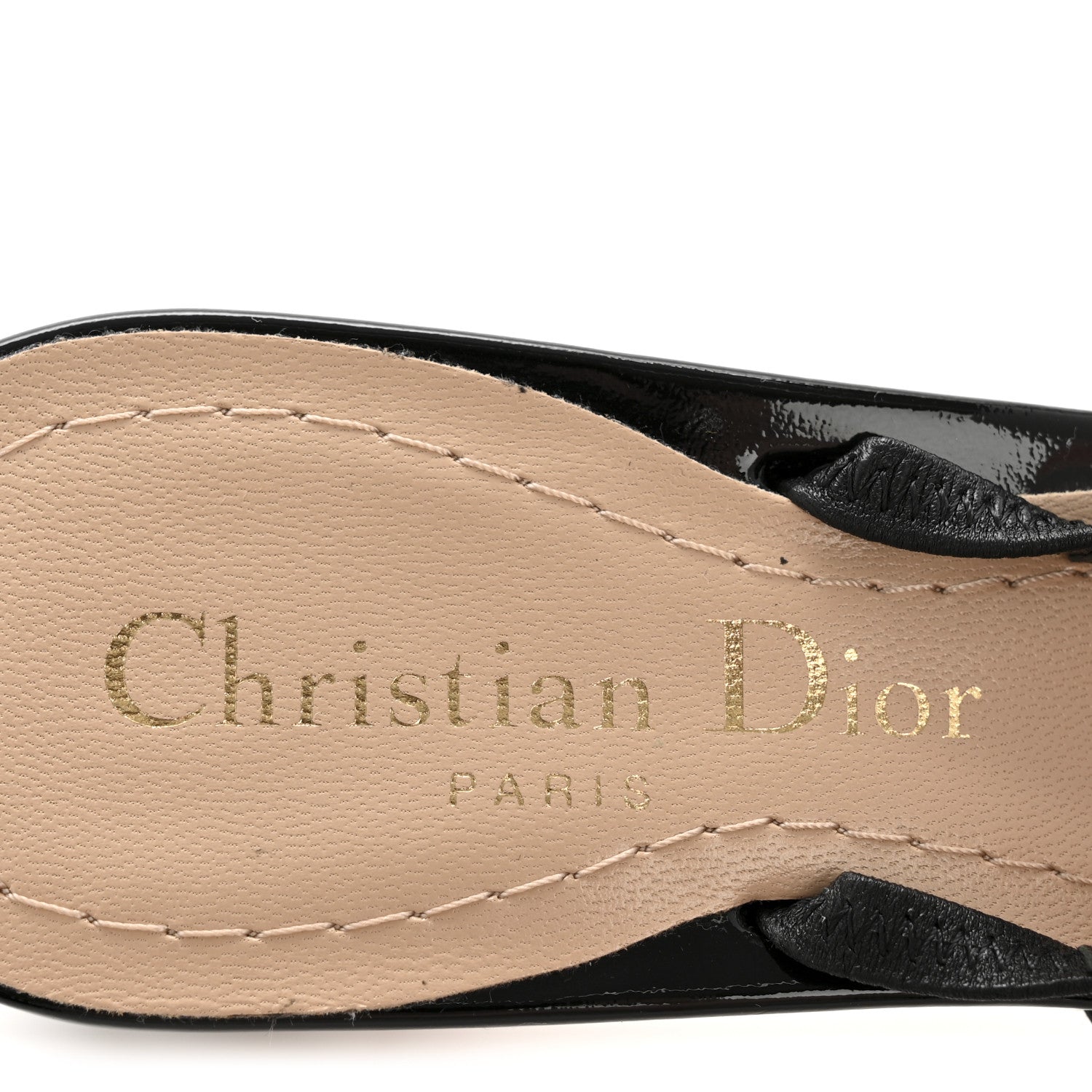 Christian Dior Patent Dior Day Slingback 35mm Pumps 35.5 Black