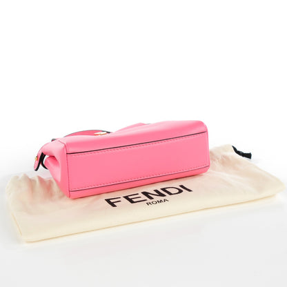 Fendi Shiny Nappa Micro Peekaboo Iconic Satchel Rosa Fluo 4 of 8
