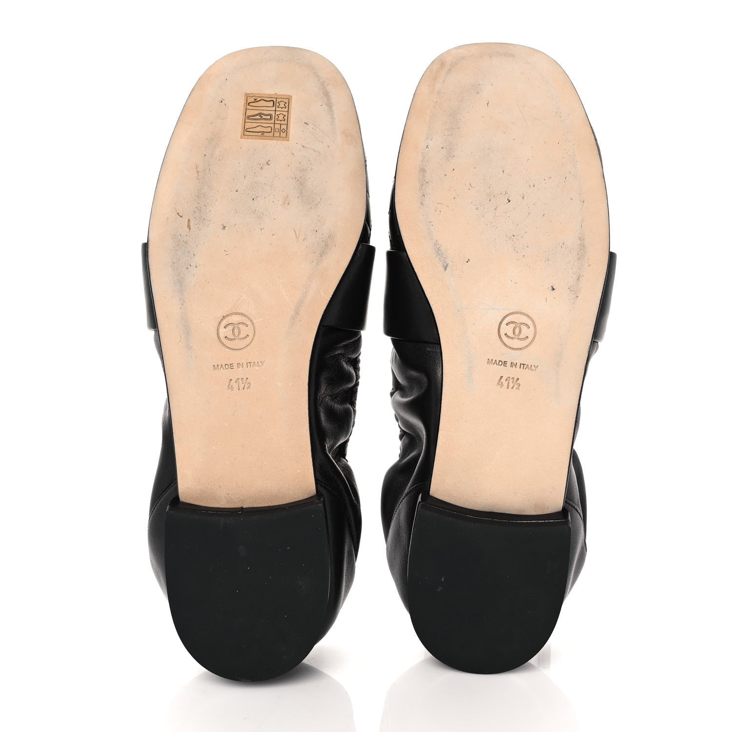 Chanel Laminated Lambskin Womens Quilted Elastic CC Moccasin Loafers 36 Black 5 of 9