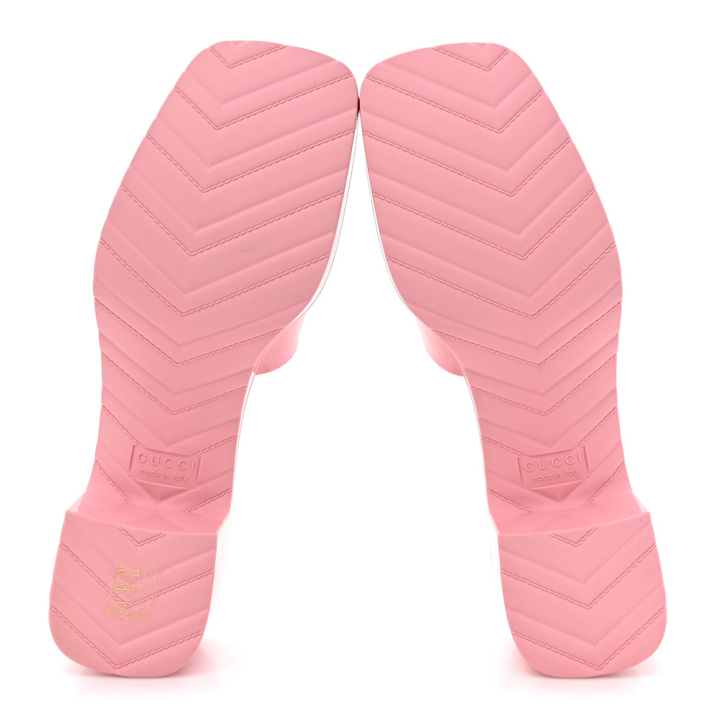 Rubber Gucci Logo Womens Platform 20/60mm Slide Sandals 40 Wild Rose