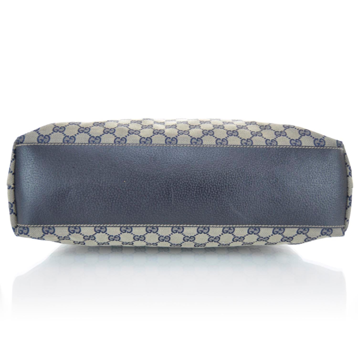 Gucci GG Monogram Large Web Handle Vertical Tote Dark Navy 5 of 11