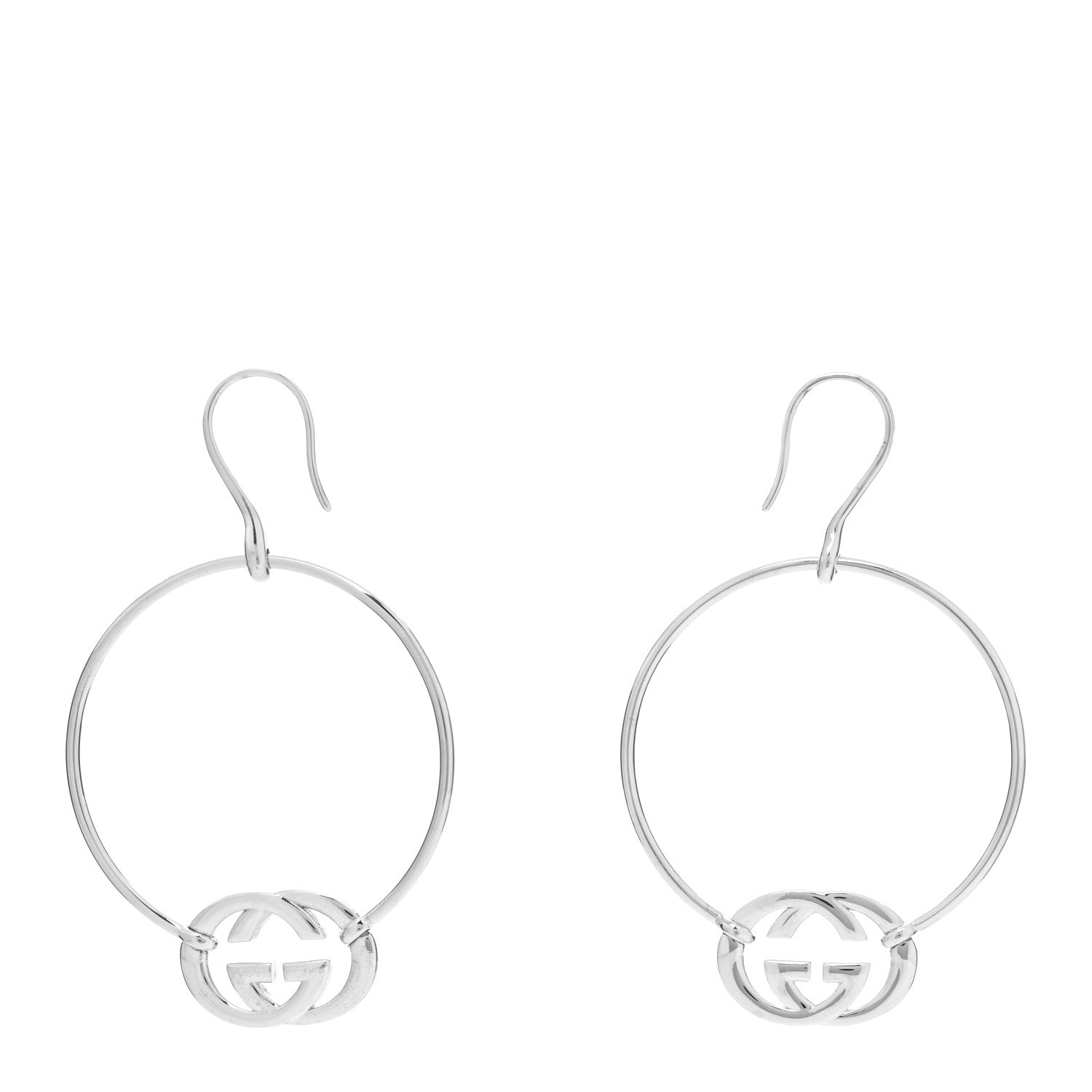 Gucci Sterling Silver Britt Hoop Earrings 1 of 4