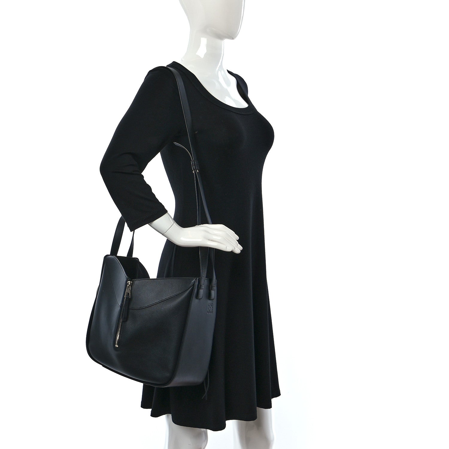 Loewe Calfskin Small Hammock Shoulder Bag Black 2 of 13
