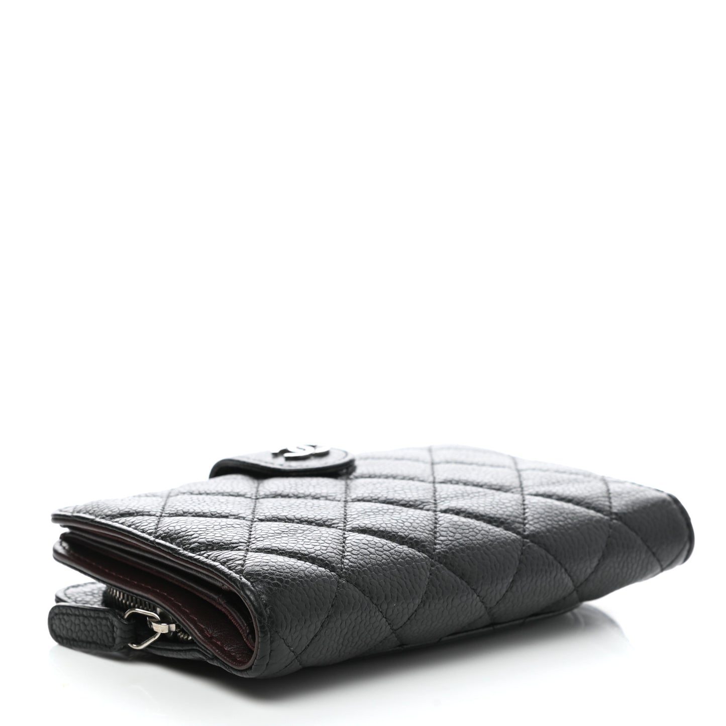 Caviar Quilted CC French Wallet Black