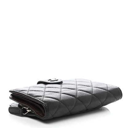 Chanel Caviar Quilted CC French Wallet Black 4 of 9