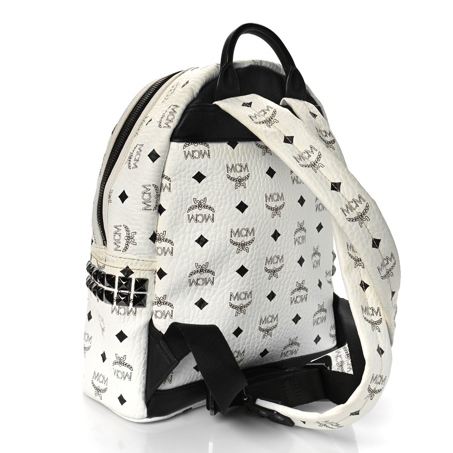 Visetos Small Side Stud Stark Backpack White