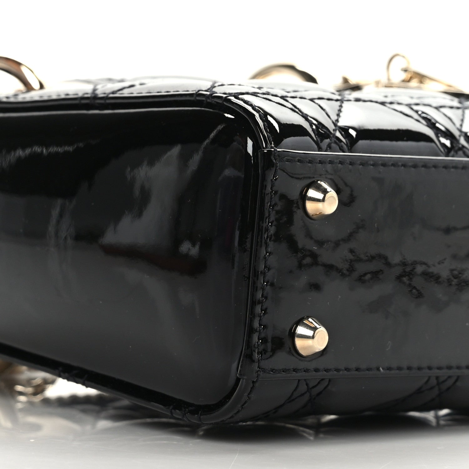 Christian Dior Patent Cannage Mini Lady Dior Black 7 of 8