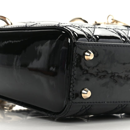 Christian Dior Patent Cannage Mini Lady Dior Black 7 of 8