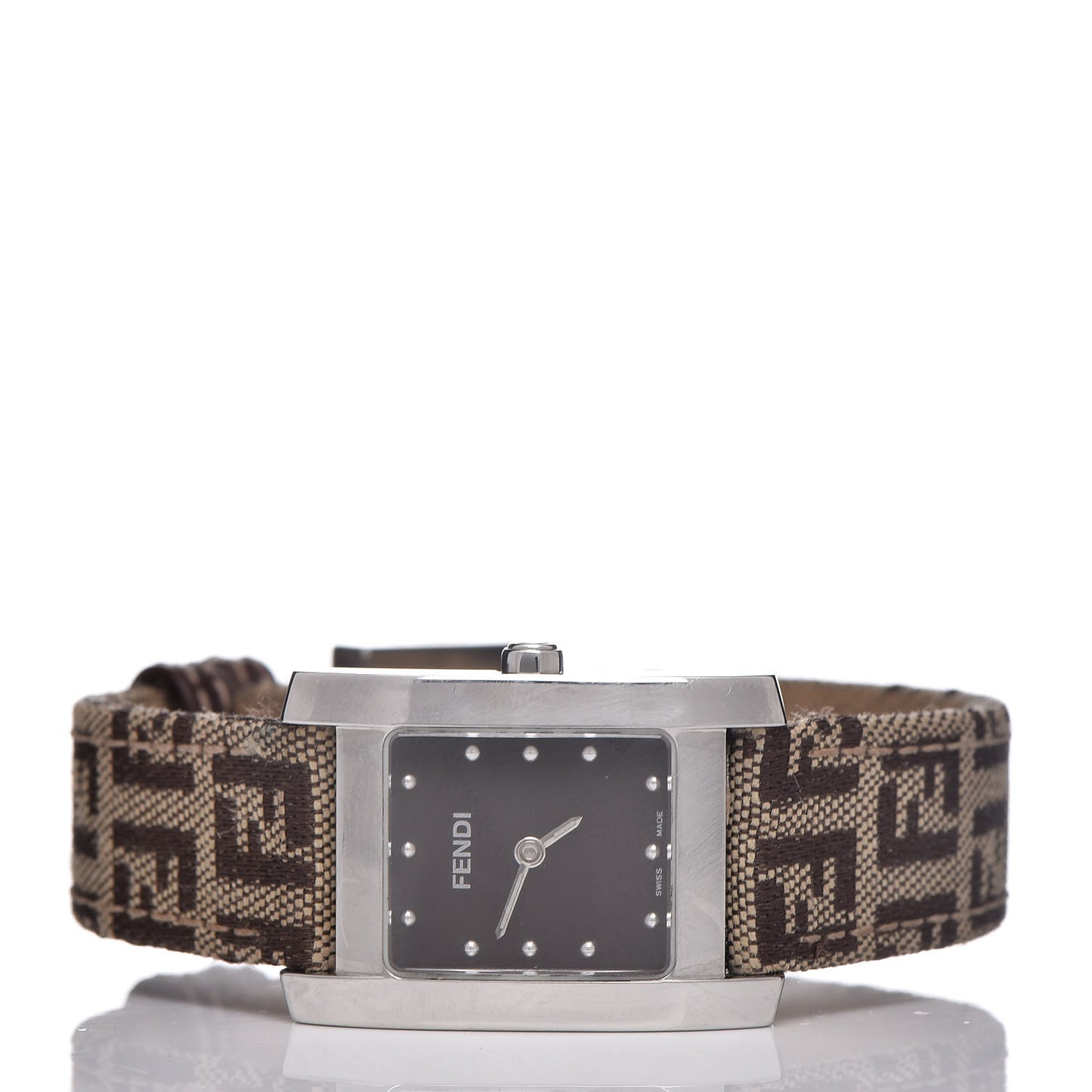 Stainless Steel Canvas 22mm Quartz Watch Black