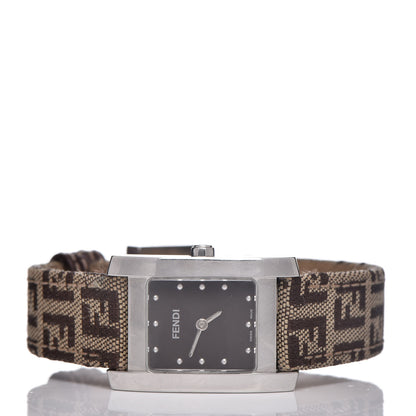 Fendi Stainless Steel Canvas 22mm Quartz Watch Black 3 of 8