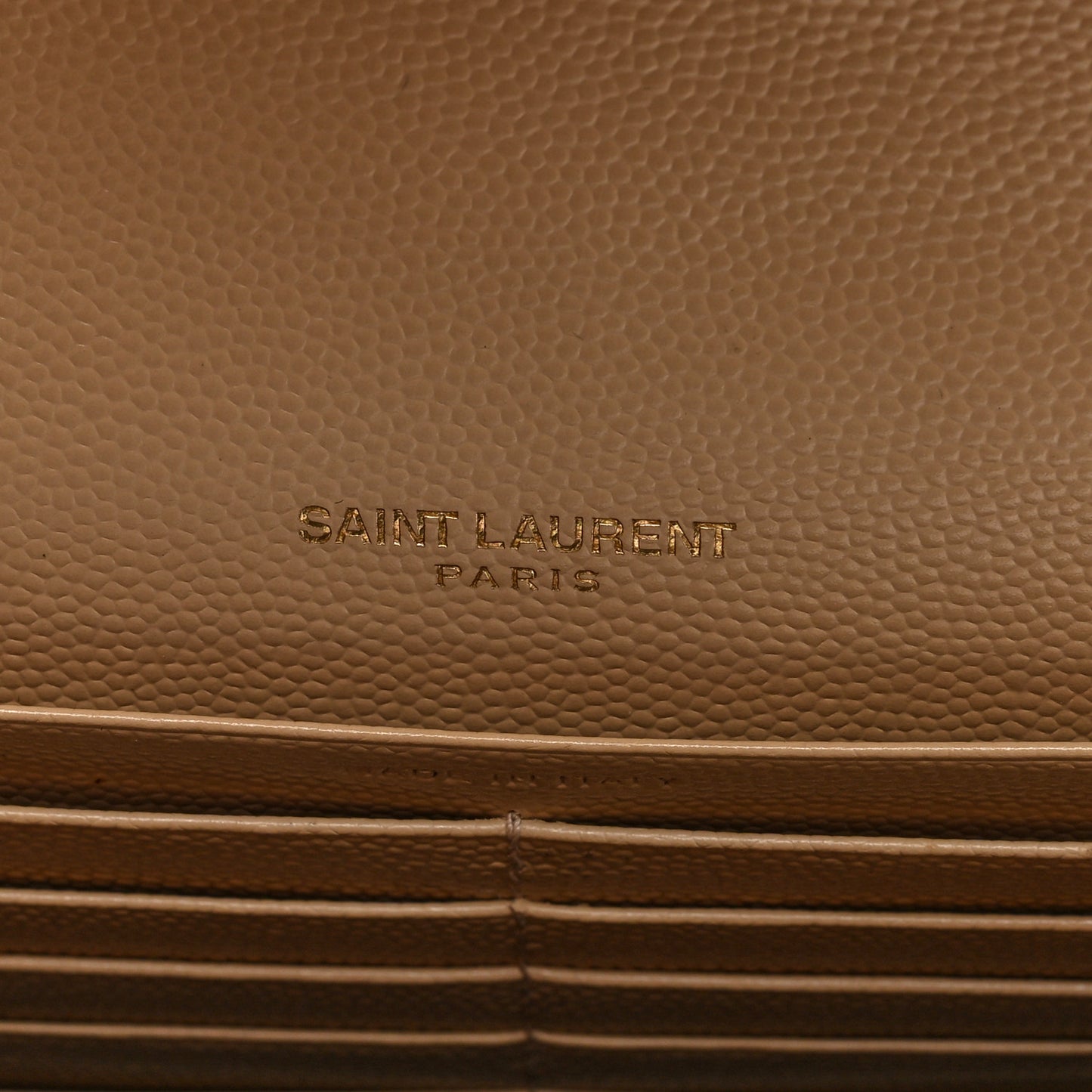 Grain De Poudre Matelasse Chevron Monogram Chain Wallet Nude Powder