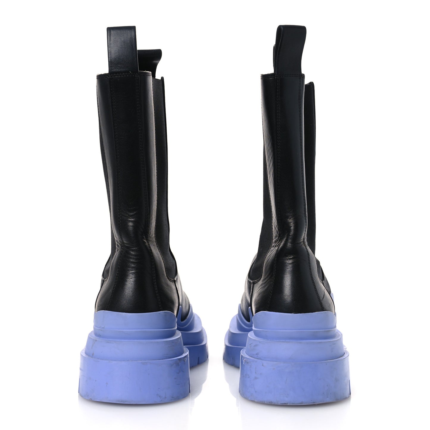 Calfskin The Tire Chelsea Boots 40 Black Periwinkle