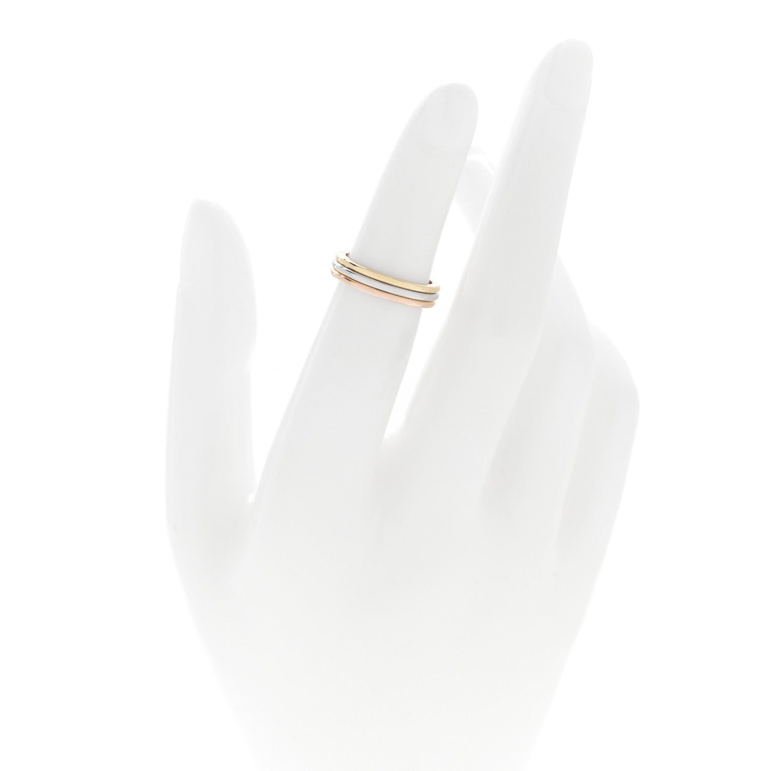 Cartier 18K Yellow Gold 3.8mm Trinity Wedding Band Ring 47 4 2 of 4
