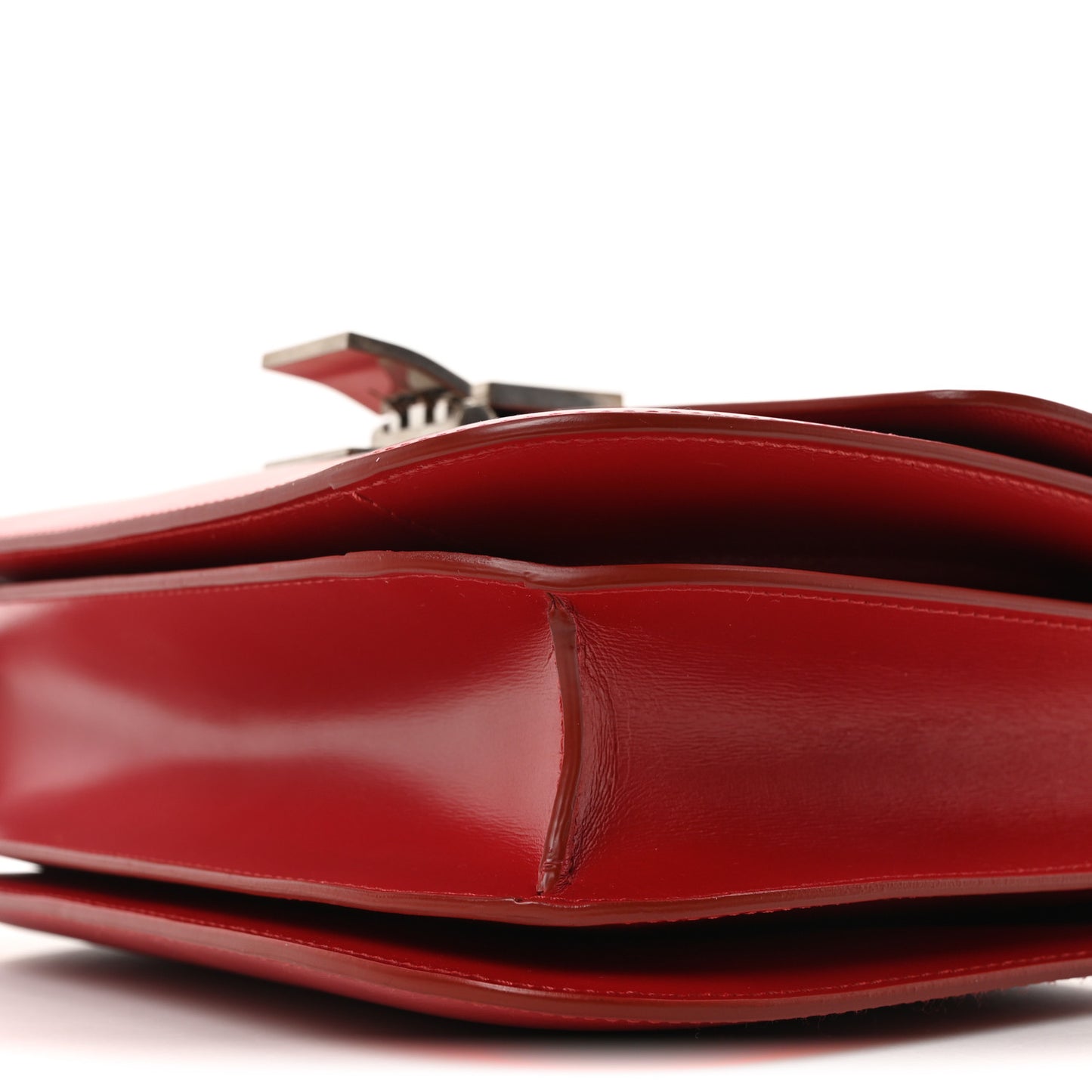 Box Calfskin Medium Classic Box Flap Bag Red