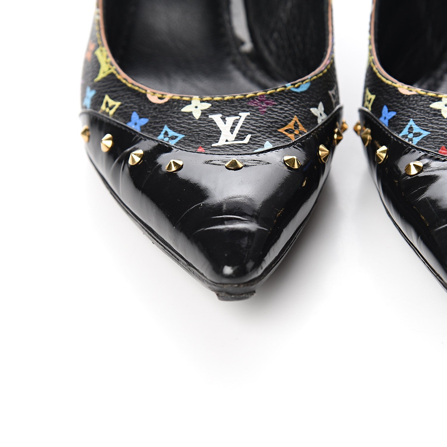 Louis Vuitton Multicolor Slingback Pumps 39 Black 13 of 14