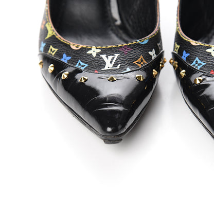 Louis Vuitton Multicolor Slingback Pumps 39 Black 13 of 14