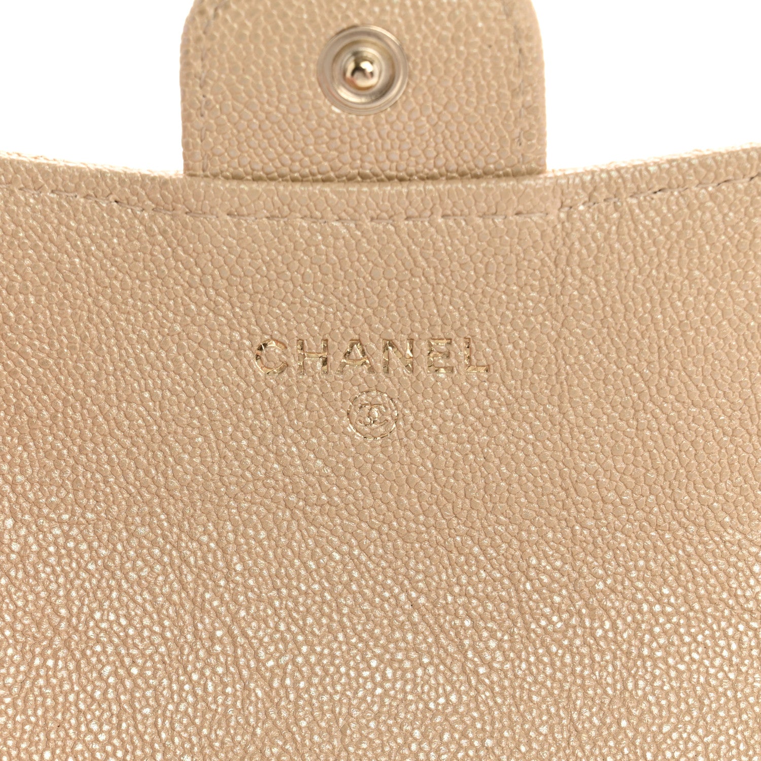 Chanel Iridescent Caviar Quilted Flap Card Holder Beige 11 of 20