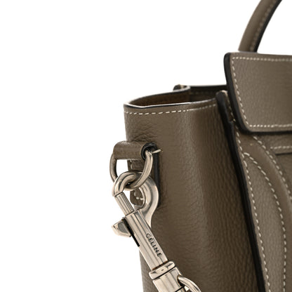 Celine Drummed Calfskin Nano Luggage Souris 14 of 18