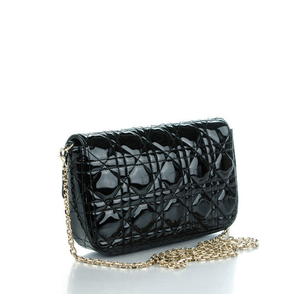 Christian Dior Patent Cannage Miss Dior Promenade Pouch Black 3 of 7