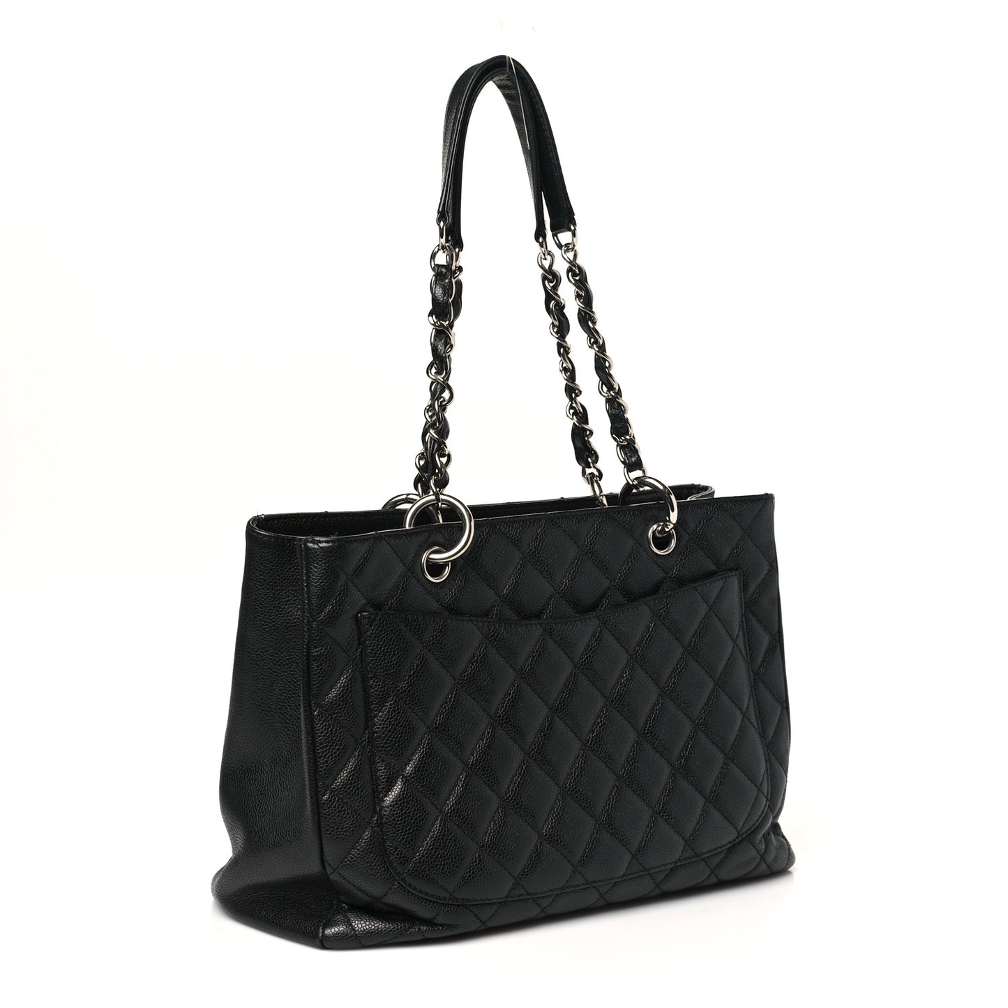 Caviar Quilted Grand Shopping Tote GST Black