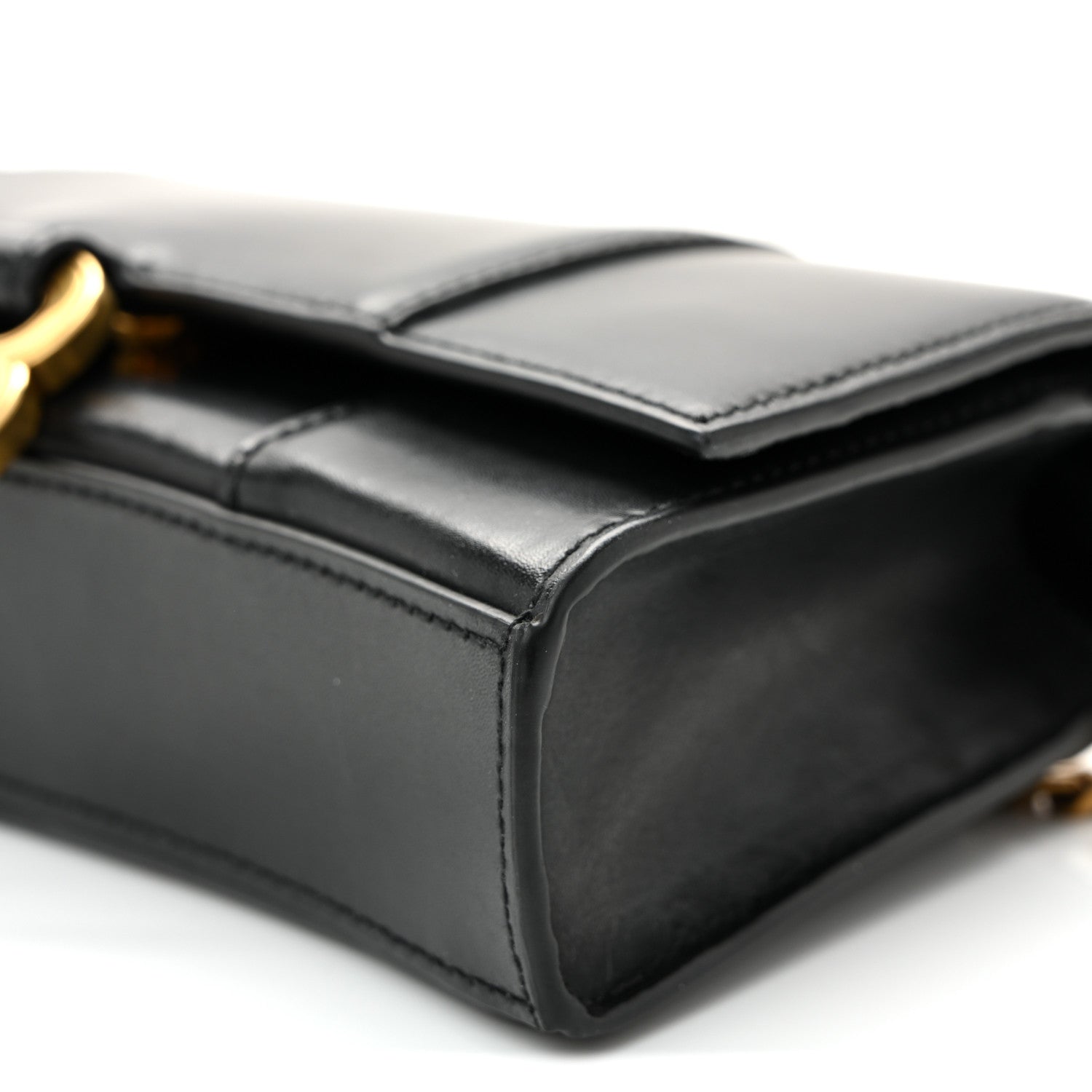 Balenciaga Shiny Box Calfskin Hourglass Chain Bag Black 9 of 9
