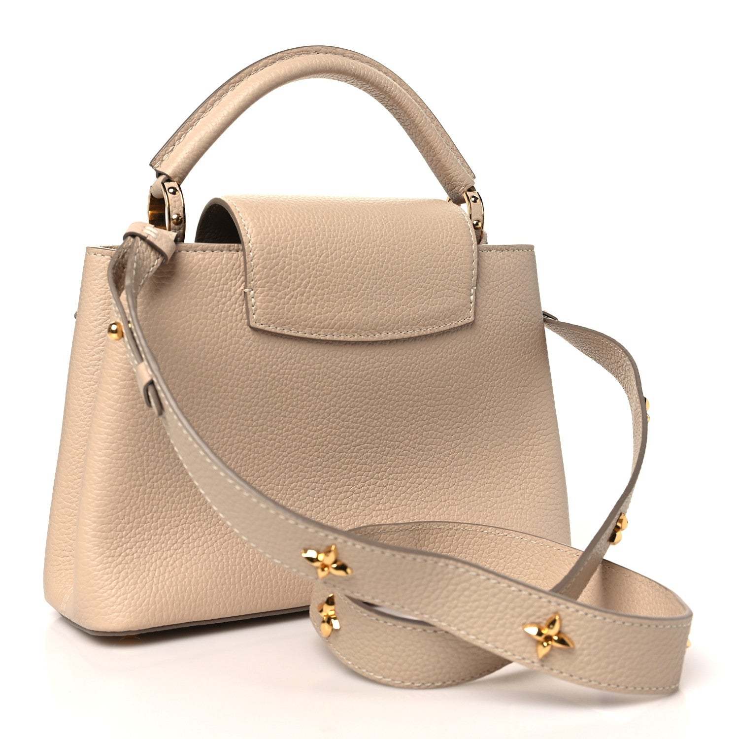 Louis Vuitton Taurillon Mechanical Flowers Smile Capucines BB Beige 3 of 9