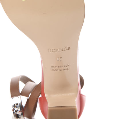 Hermes Calfskin Manege Sandals 37 Pavot Palissandre 6 of 10