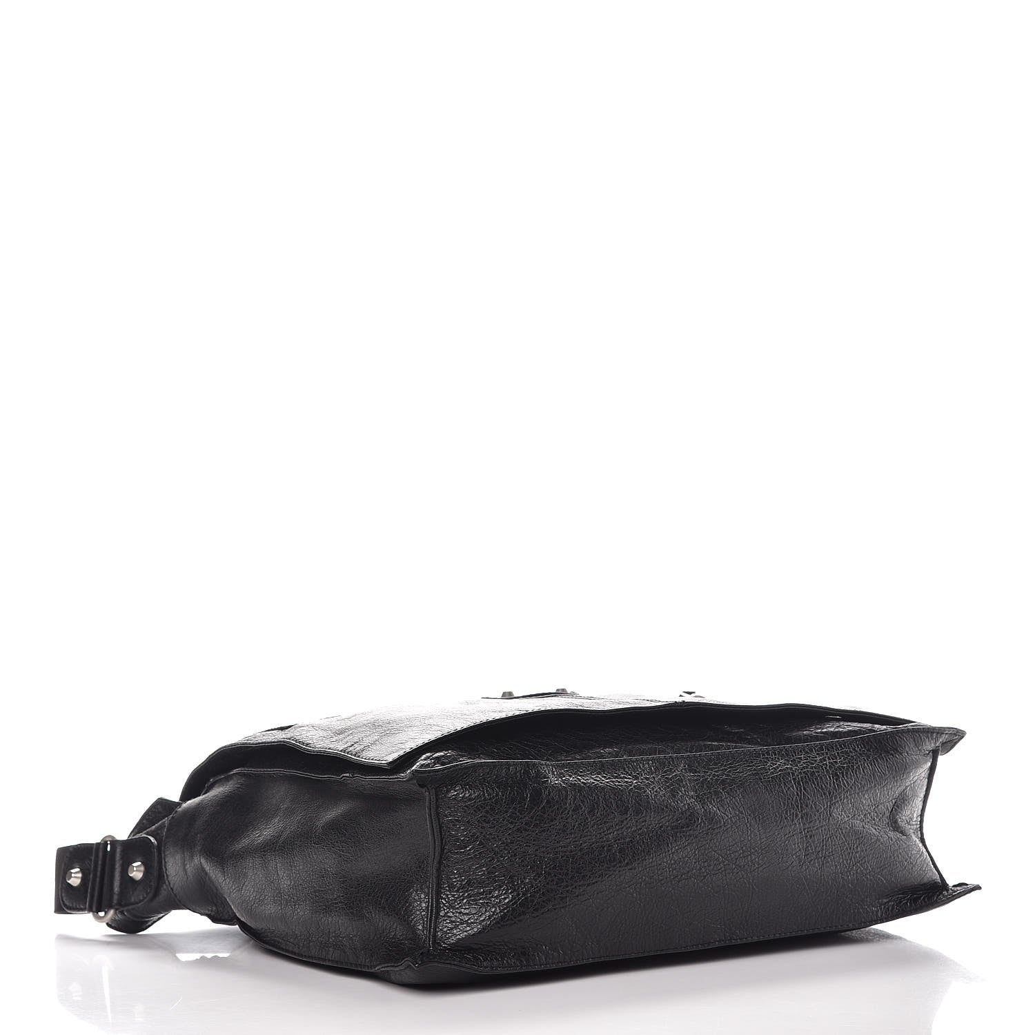Balenciaga Agneau Arena Foldover Messenger Black 4 of 8