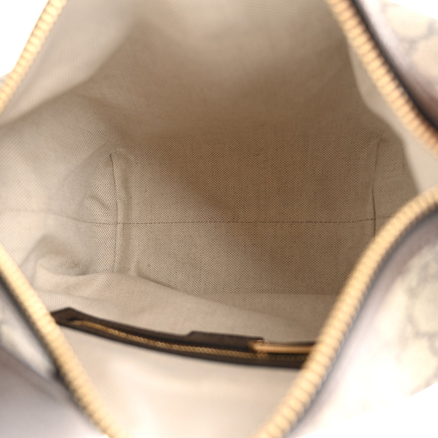 GG Supreme Monogram Textured Calfskin Web Super Mini Ophidia Shoulder Bag Beige Ebony New Acero