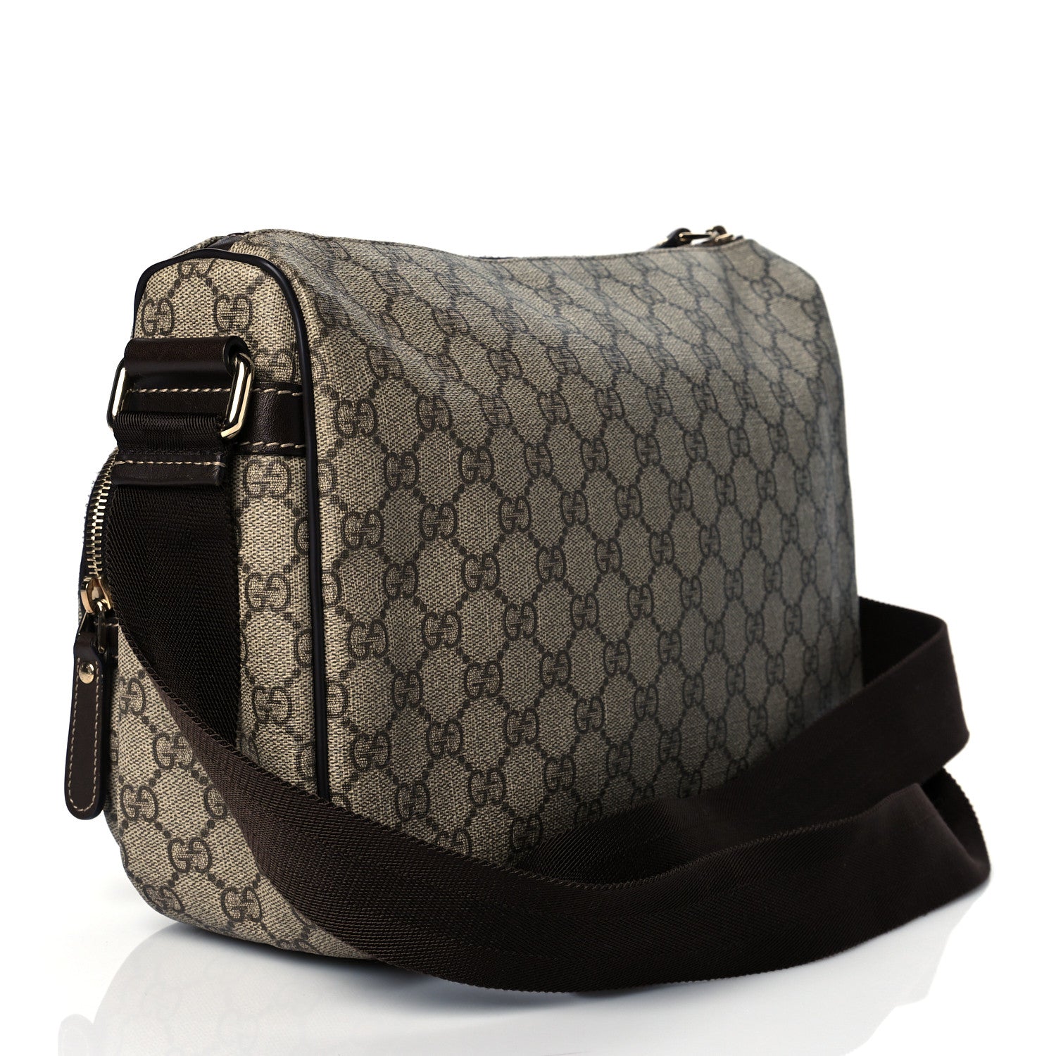 Gucci GG Plus Monogram Front Pocket Messenger Dark Brown 3 of 11