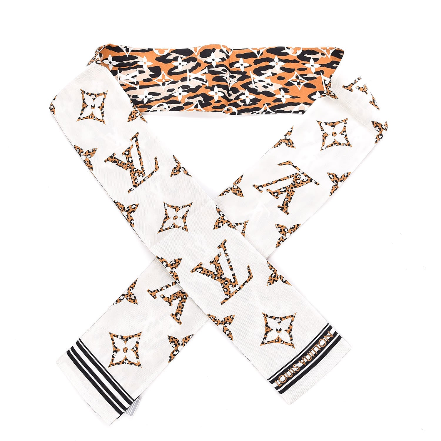 Louis Vuitton Silk Monogram Giant Jungle Bandeau Ivory 1 of 5
