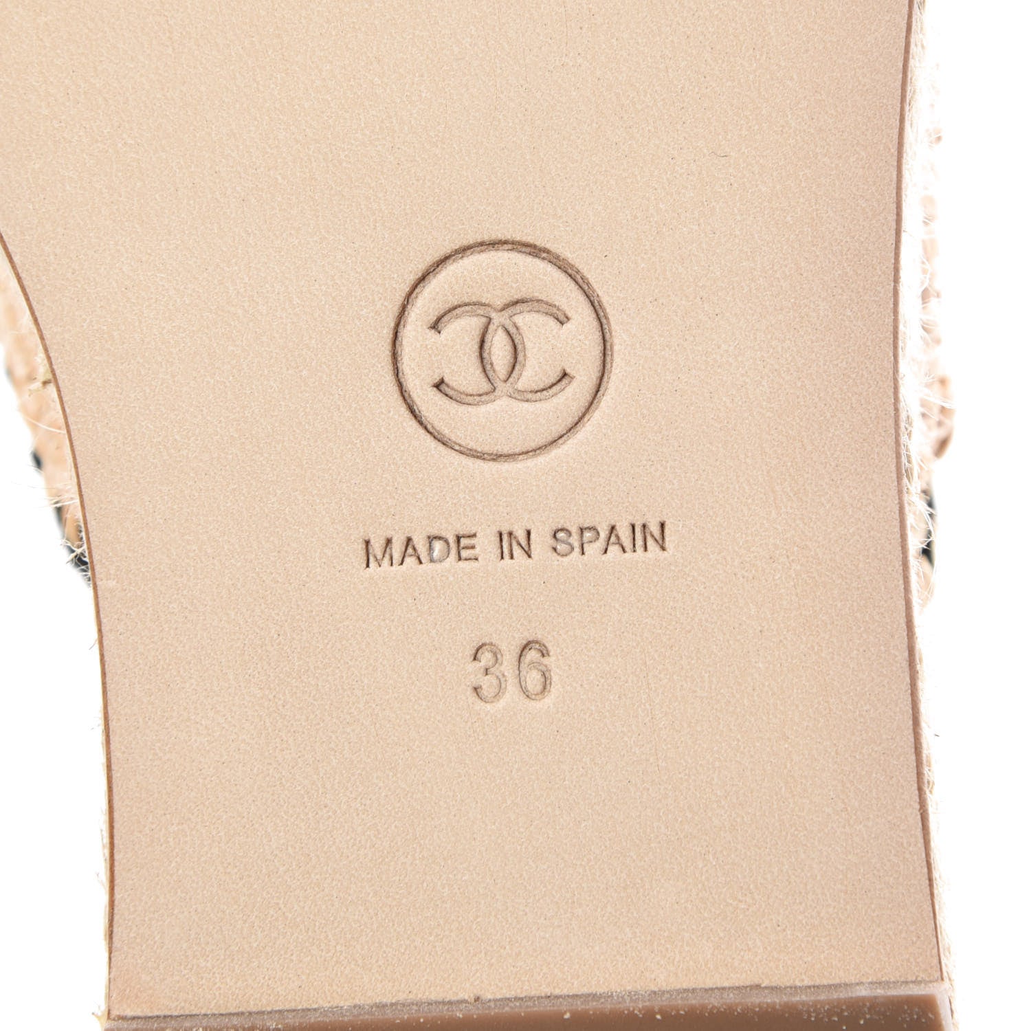Chanel Suede Grosgrain CC Espadrilles 36 Black 7 of 9